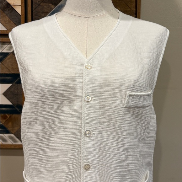 Ralph Lauren Collection White Cotton Viscose Vest size 4 - Picture 3 of 12
